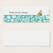 Humble Bee Favor Tag | Blau (Vorne & Hinten)