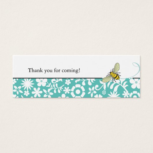 Humble Bee Favor Tag | Blau (Vorderseite)