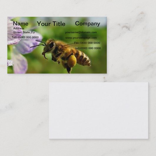 Humble Bee Flying Visitenkarte (Vorne/Hinten)