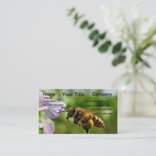 Humble Bee Flying Visitenkarte (Stehend Vorderseite)