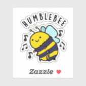 Humble Bee Funny Bumblebee Pun Aufkleber (Blatt)