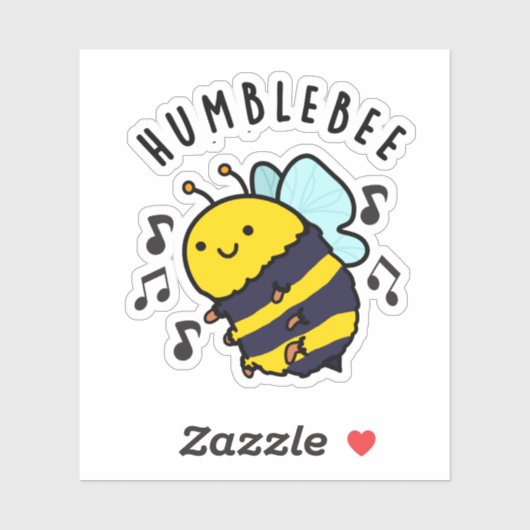 Humble Bee Funny Bumblebee Pun Aufkleber (Blatt)