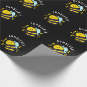 Humble Bee Funny Bumblebee Pun Dark BG Geschenkpapier (Ecke)