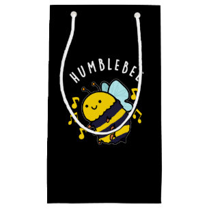 Humble Bee Funny Bumblebee Pun Dark BG Kleine Geschenktüte