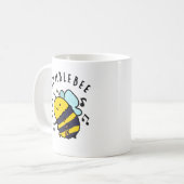 Humble Bee Funny Bumblebee Pun Kaffeetasse (Vorderseite Links)