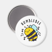 Humble Bee Funny Bumblebee Pun Magnet (Vorderseite/Rückseite)