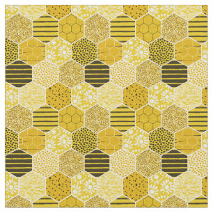 Humble Bee Honey Pattern Stoff