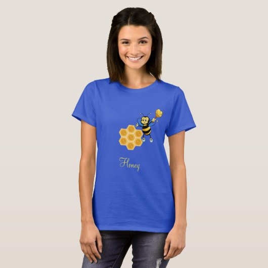 Humble Bee Honeycomb & Calligraphy T - Shirt (Vorne ganz)