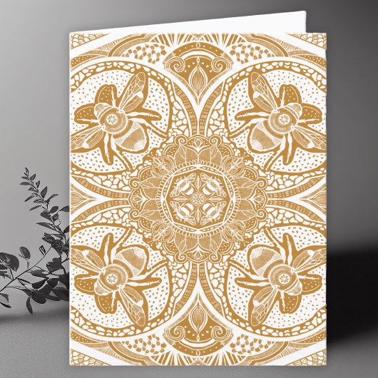Humble Bee Mandala Art Blank Dankeskarte