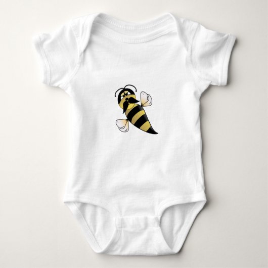 Humble Bee mit Mustache Baby Strampler (Vorderseite)