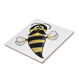 Humble Bee mit Mustache Fliese