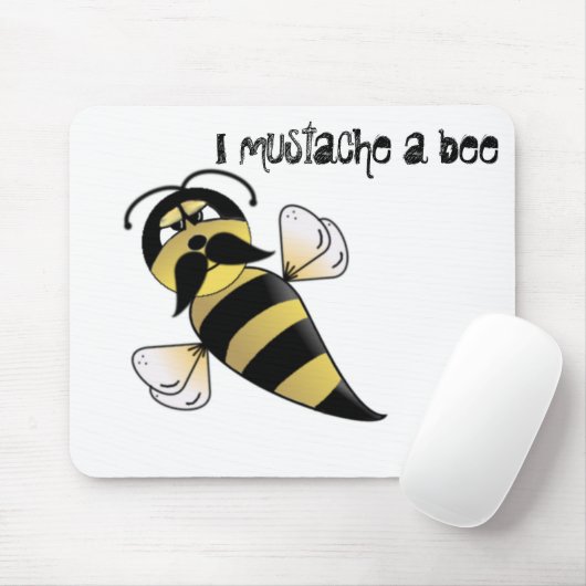 Humble Bee mit Mustache Mousepad (Mit Mouse)