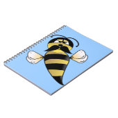 Humble Bee mit Mustache Notizblock (Linke Seite)
