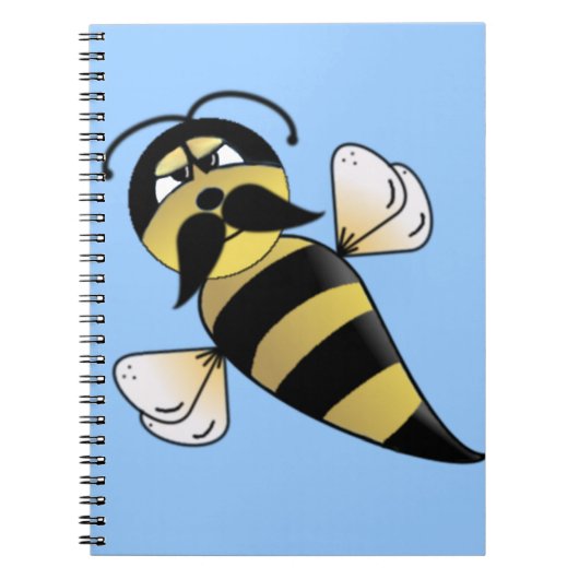 Humble Bee mit Mustache Notizblock (Vorderseite)