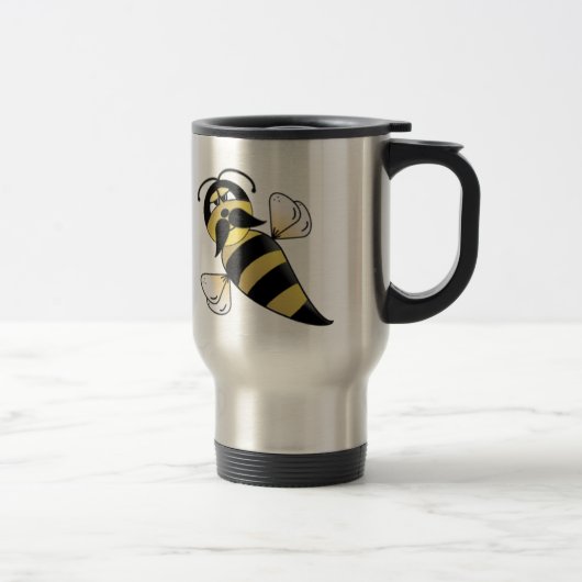 Humble Bee mit Mustache Reisebecher (Rechts)