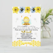 Humble Bee Spring Summer Baby Shower Einladungen (Stehend Vorderseite)