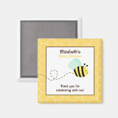 Humble Bee Square Gefallen Magnet (Vorderseite/Rückseite)