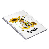 Humble Bee Sunflower Personalisiert Gnome Notebook Notizblock (Rechte Seite)