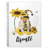 Humble Bee Sunflower Personalisiert Gnome Notebook Notizblock (Vorderseite)