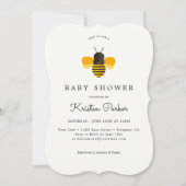 Humble Bee Theme Baby Shower Einladungskarten (Vorderseite)