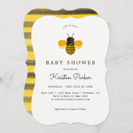Humble Bee Theme Baby Shower Einladungskarten