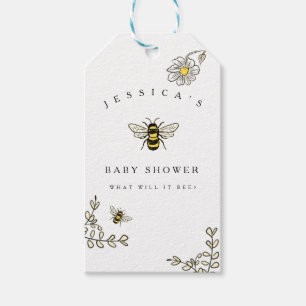 Humble Bee Theme Yellow Black Gevor Tag Geschenkanhänger