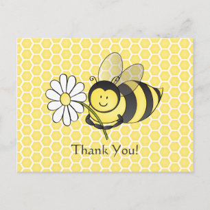 Humble Bee with Daisy Danke, Postcard Postkarte