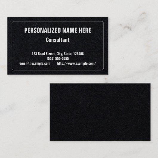 Humble, Berufliche Visitenkarte (Vorne/Hinten)