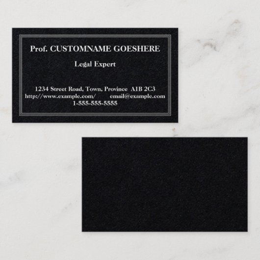 Humble Berufliche Visitenkarte (Vorne/Hinten)