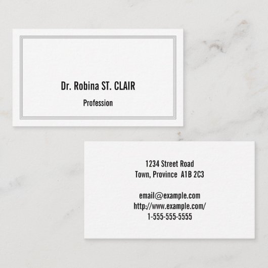 Humble Berufliche Visitenkarte (Vorne/Hinten)