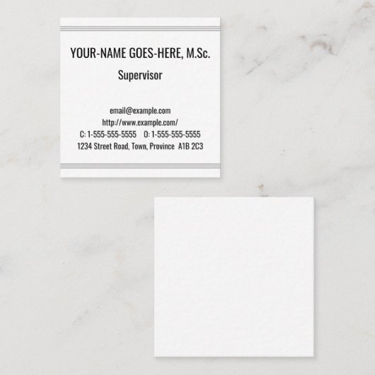 Humble Berufliche Visitenkarte (Vorne/Hinten)