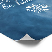 Humble bleibe, hart arbeiten, blau sein poster (Ecke)