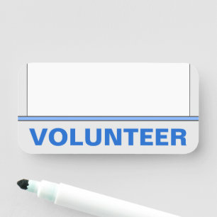 Humble, einfache Namensmarke "VOLUNTEER" Namensschild