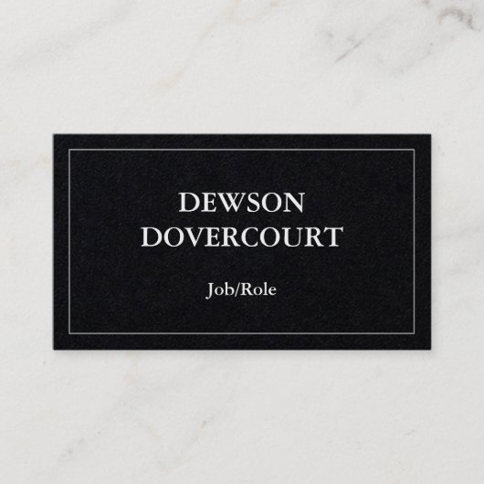 Humble, einfache und Minimalistische Visitenkarte (Vorderseite)