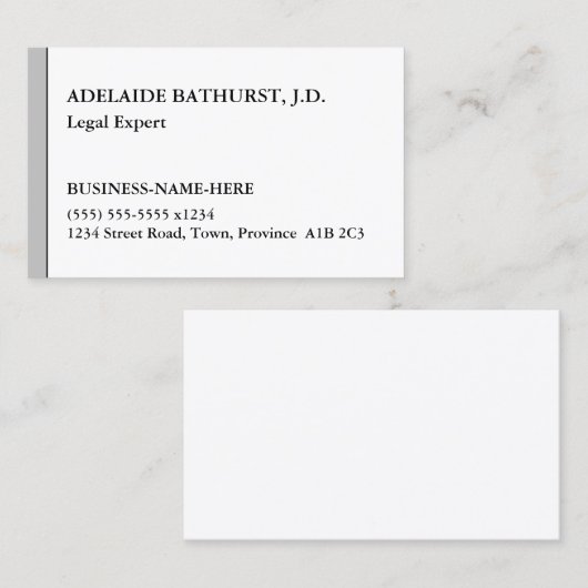 Humble, einfache und Minimalistische Visitenkarte (Vorne/Hinten)