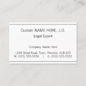 Humble, einfache Visitenkarte (Vorderseite)