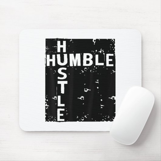 Humble Hustle Insrational Motivational Entrepreneu Mousepad (Mit Mouse)