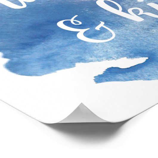 "Humble + Kind" Wasserfarbenplakat Poster (Ecke)