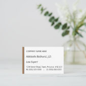 Humble & Minimal Lawyer Business Card Visitenkarte (Stehend Vorderseite)