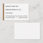 Humble & Minimal Lawyer Business Card Visitenkarte (Vorne/Hinten)
