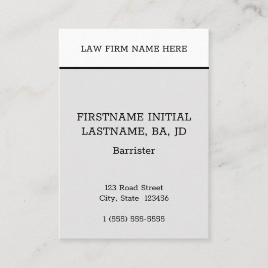 Humble, minimale Visitenkarte (Vorderseite)