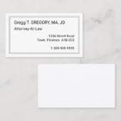 Humble, minimale Visitenkarte (Vorne/Hinten)