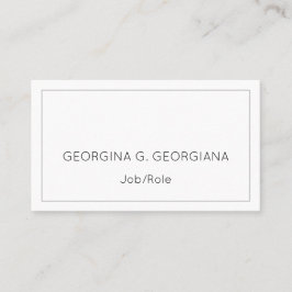 Humble, Minimalistische Berufliche Visitenkarte