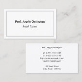 Humble, Minimalistische Visitenkarte (Vorne/Hinten)