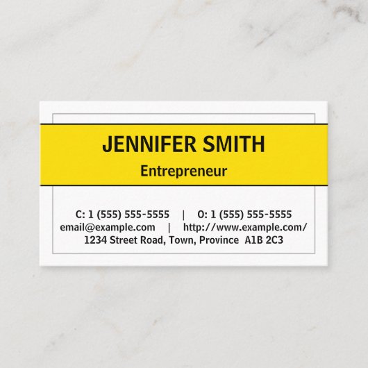 Humble, Minimalistische Visitenkarte (Vorderseite)