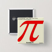 Humble Pi R Square Funny Button (Vorne & Hinten)