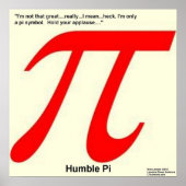 Humble Pi sind Square Funny Poster (Vorne)
