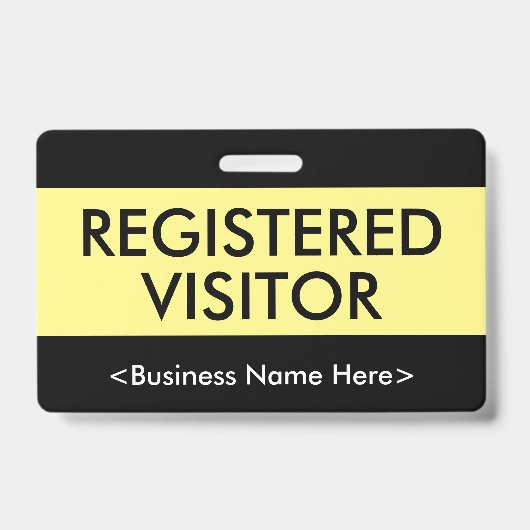 Humble "REGISTERED VISITOR"-Abzeichen Ausweis (Vorderseite)
