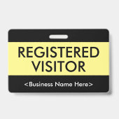 Humble "REGISTERED VISITOR"-Abzeichen Ausweis (Rückseite)