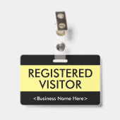 Humble "REGISTERED VISITOR"-Abzeichen Ausweis (Rückseite mit Clip)